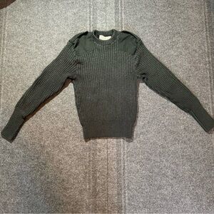Vtg 1991 Dorothea Knitting Mills Sweater Size 90 (36”) Green Military Wool